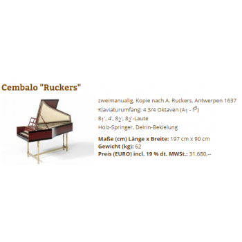 ĐÀN zweimanualig - Cembalo (Ruckers)